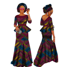 Load image into Gallery viewer, Autumn African Dresses for Women Private Custom Women African  Skirt Set+Head Scarf 3 Pieces Clothing