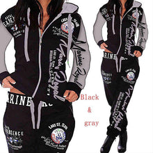 Load image into Gallery viewer, Women 2PCS Sportwear Winter Female Suit Fashion Hooded Joggers Women's Sports Suit Sets tracksuit set
