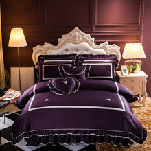 Load image into Gallery viewer, 100% egyptian cotton bedclothes Soft Butterfly Decoration bedding set bedskirt pillowcase king comforter set cover 4/7pcs