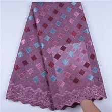 Load image into Gallery viewer, Latest Swiss African Cotton Lace Fabric High Quality Swiss Voile Lace In Switzerland With Stones For Every Dress Sews