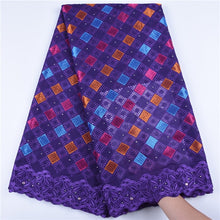 Load image into Gallery viewer, Latest Swiss African Cotton Lace Fabric High Quality Swiss Voile Lace In Switzerland With Stones For Every Dress Sews