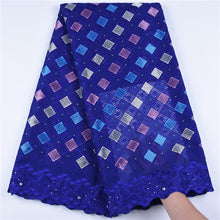 Load image into Gallery viewer, Latest Swiss African Cotton Lace Fabric High Quality Swiss Voile Lace In Switzerland With Stones For Every Dress Sews