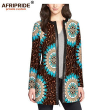 Load image into Gallery viewer, Women`s coat African print jacket dashiki clothes formal outfit leather+cotton  AFRIPRIDE