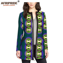 Load image into Gallery viewer, Women`s coat African print jacket dashiki clothes formal outfit leather+cotton  AFRIPRIDE