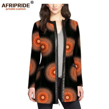 Load image into Gallery viewer, Women`s coat African print jacket dashiki clothes formal outfit leather+cotton  AFRIPRIDE