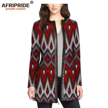 Load image into Gallery viewer, Women`s coat African print jacket dashiki clothes formal outfit leather+cotton  AFRIPRIDE