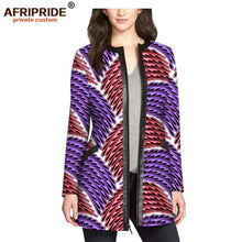 Load image into Gallery viewer, Women`s coat African print jacket dashiki clothes formal outfit leather+cotton  AFRIPRIDE