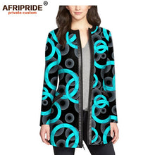 Load image into Gallery viewer, Women`s coat African print jacket dashiki clothes formal outfit leather+cotton  AFRIPRIDE