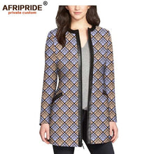 Load image into Gallery viewer, Women`s coat African print jacket dashiki clothes formal outfit leather+cotton  AFRIPRIDE