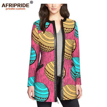 Load image into Gallery viewer, Women`s coat African print jacket dashiki clothes formal outfit leather+cotton  AFRIPRIDE