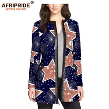 Load image into Gallery viewer, Women`s coat African print jacket dashiki clothes formal outfit leather+cotton  AFRIPRIDE