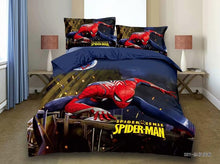 Load image into Gallery viewer, Disney Spiderman Bedding Set Cartoon Boy Bed linens 3d Single twin size 2/3/4pc Duvet/Comforter Cover Kids Teen Birthday Gifts