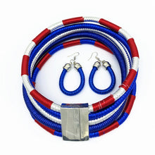 Load image into Gallery viewer, Necklace Earrings Multi-layer Woven Jewelry Choker Necklace sets