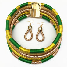 Load image into Gallery viewer, Necklace Earrings Multi-layer Woven Jewelry Choker Necklace sets