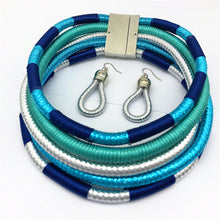 Load image into Gallery viewer, Necklace Earrings Multi-layer Woven Jewelry Choker Necklace sets