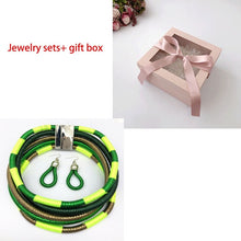 Load image into Gallery viewer, Necklace Earrings Multi-layer Woven Jewelry Choker Necklace sets