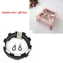 Load image into Gallery viewer, Necklace Earrings Multi-layer Woven Jewelry Choker Necklace sets