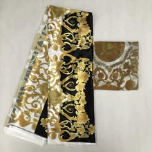 Load image into Gallery viewer, Silk wax /silk chiffon fabric fabric ankara  wax prints fabric 4+2yards !
