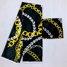 Load image into Gallery viewer, Silk wax /silk chiffon fabric fabric ankara  wax prints fabric 4+2yards !