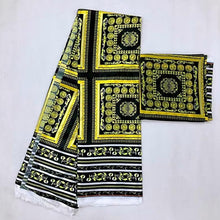 Load image into Gallery viewer, Silk wax /silk chiffon fabric fabric ankara  wax prints fabric 4+2yards !