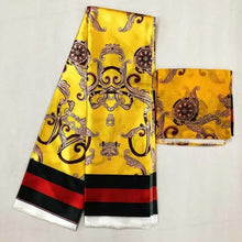 Load image into Gallery viewer, Silk wax /silk chiffon fabric fabric ankara  wax prints fabric 4+2yards !