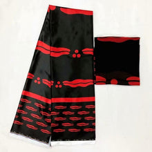 Load image into Gallery viewer, Silk wax /silk chiffon fabric fabric ankara  wax prints fabric 4+2yards !