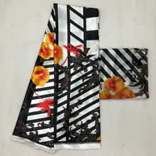 Load image into Gallery viewer, Silk wax /silk chiffon fabric fabric ankara  wax prints fabric 4+2yards !