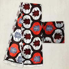 Load image into Gallery viewer, Silk wax /silk chiffon fabric fabric ankara  wax prints fabric 4+2yards !