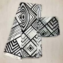 Load image into Gallery viewer, Silk wax /silk chiffon fabric fabric ankara  wax prints fabric 4+2yards !