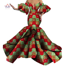Load image into Gallery viewer, Bazin Riche African Print Sexy Evening Long Dresses Dashiki African Dresses for Women