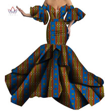 Load image into Gallery viewer, Bazin Riche African Print Sexy Evening Long Dresses Dashiki African Dresses for Women