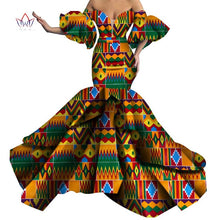 Load image into Gallery viewer, Bazin Riche African Print Sexy Evening Long Dresses Dashiki African Dresses for Women