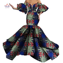 Load image into Gallery viewer, Bazin Riche African Print Sexy Evening Long Dresses Dashiki African Dresses for Women