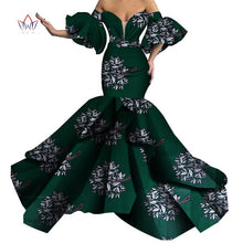 Load image into Gallery viewer, Bazin Riche African Print Sexy Evening Long Dresses Dashiki African Dresses for Women