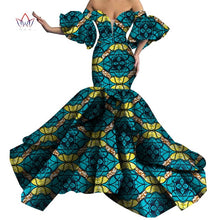 Load image into Gallery viewer, Bazin Riche African Print Sexy Evening Long Dresses Dashiki African Dresses for Women