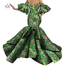Load image into Gallery viewer, Bazin Riche African Print Sexy Evening Long Dresses Dashiki African Dresses for Women
