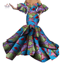 Load image into Gallery viewer, Bazin Riche African Print Sexy Evening Long Dresses Dashiki African Dresses for Women