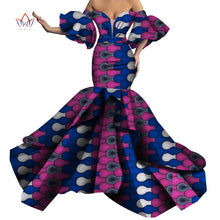 Load image into Gallery viewer, Bazin Riche African Print Sexy Evening Long Dresses Dashiki African Dresses for Women