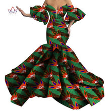 Load image into Gallery viewer, Bazin Riche African Print Sexy Evening Long Dresses Dashiki African Dresses for Women