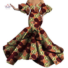 Load image into Gallery viewer, Bazin Riche African Print Sexy Evening Long Dresses Dashiki African Dresses for Women