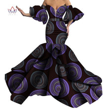 Load image into Gallery viewer, Bazin Riche African Print Sexy Evening Long Dresses Dashiki African Dresses for Women