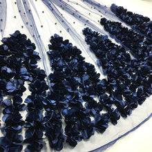 Load image into Gallery viewer, African Lace Fabric 2019 High Quality Lace Royal Blue  Lace Fabrics for Women French Beaded 3D Lace Fabric