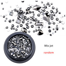 Load image into Gallery viewer, 1 Box Mix Diverse DIY Crystals Stones Nail Design Glass Rhinestones For Charms 3D Nail Art Decorations