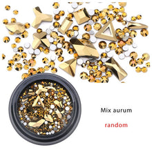 Load image into Gallery viewer, 1 Box Mix Diverse DIY Crystals Stones Nail Design Glass Rhinestones For Charms 3D Nail Art Decorations