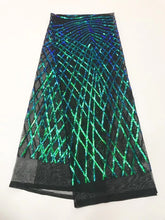 Load image into Gallery viewer, White Color African Lace Fabric 2019 Embroidered Nigerian Laces Fabric High Quality French Tulle Lace Fabric With Sequins