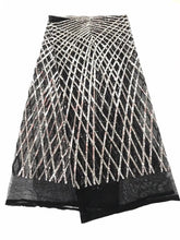 Load image into Gallery viewer, White Color African Lace Fabric 2019 Embroidered Nigerian Laces Fabric High Quality French Tulle Lace Fabric With Sequins