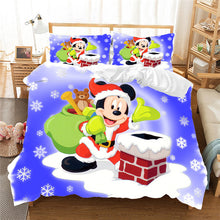 Load image into Gallery viewer, Christmas Mickey Minnie Bedding Set  Duvet Cover Pillowcase  Home Textile Adult Children Gift Queen King Size Bedding Set