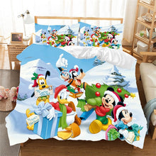 Load image into Gallery viewer, Christmas Mickey Minnie Bedding Set  Duvet Cover Pillowcase  Home Textile Adult Children Gift Queen King Size Bedding Set