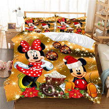 Load image into Gallery viewer, Christmas Mickey Minnie Bedding Set  Duvet Cover Pillowcase  Home Textile Adult Children Gift Queen King Size Bedding Set