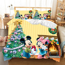 Load image into Gallery viewer, Christmas Mickey Minnie Bedding Set  Duvet Cover Pillowcase  Home Textile Adult Children Gift Queen King Size Bedding Set